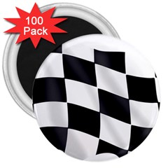 Flag Chess Corse Race Auto Road 3  Magnets (100 Pack) by Amaryn4rt