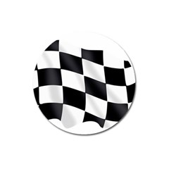 Flag Chess Corse Race Auto Road Magnet 3  (round) by Amaryn4rt