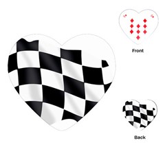 Flag Chess Corse Race Auto Road Playing Cards (heart)  by Amaryn4rt