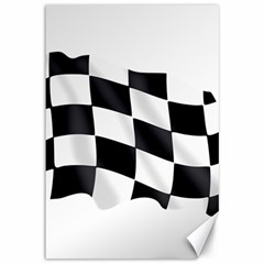 Flag Chess Corse Race Auto Road Canvas 12  X 18   by Amaryn4rt