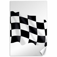 Flag Chess Corse Race Auto Road Canvas 24  X 36  by Amaryn4rt