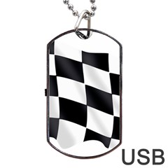 Flag Chess Corse Race Auto Road Dog Tag Usb Flash (two Sides) by Amaryn4rt