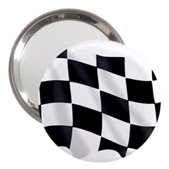 Flag Chess Corse Race Auto Road 3  Handbag Mirrors by Amaryn4rt