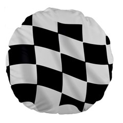 Flag Chess Corse Race Auto Road Large 18  Premium Round Cushions by Amaryn4rt