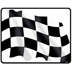 Flag Chess Corse Race Auto Road Double Sided Fleece Blanket (medium)  by Amaryn4rt