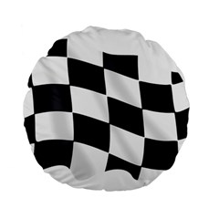 Flag Chess Corse Race Auto Road Standard 15  Premium Flano Round Cushions by Amaryn4rt