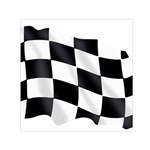 Flag Chess Corse Race Auto Road Small Satin Scarf (Square) Front