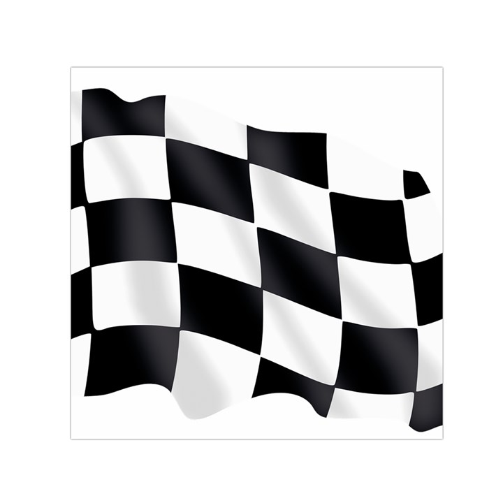 Flag Chess Corse Race Auto Road Small Satin Scarf (Square)