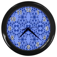 Floral Ornament Baby Boy Design Wall Clocks (black) by Amaryn4rt