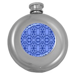 Floral Ornament Baby Boy Design Round Hip Flask (5 Oz) by Amaryn4rt