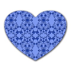 Floral Ornament Baby Boy Design Heart Mousepads by Amaryn4rt