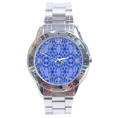 Floral Ornament Baby Boy Design Stainless Steel Analogue Watch by Amaryn4rt