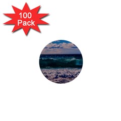 Wave Foam Spray Sea Water Nature 1  Mini Buttons (100 Pack) 