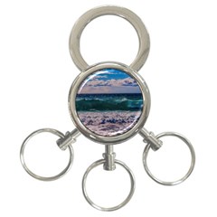 Wave Foam Spray Sea Water Nature 3-ring Key Chains by Amaryn4rt