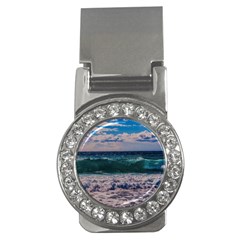 Wave Foam Spray Sea Water Nature Money Clips (cz)  by Amaryn4rt