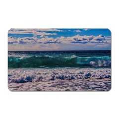 Wave Foam Spray Sea Water Nature Magnet (rectangular) by Amaryn4rt