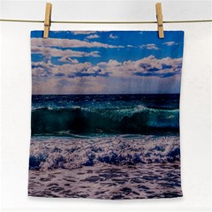 Wave Foam Spray Sea Water Nature Face Towel by Amaryn4rt