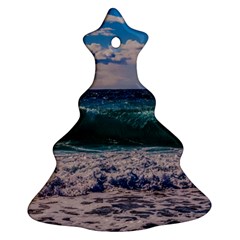 Wave Foam Spray Sea Water Nature Ornament (christmas Tree) 