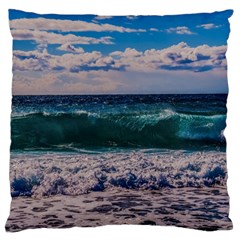 Wave Foam Spray Sea Water Nature Standard Flano Cushion Case (two Sides) by Amaryn4rt