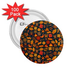 Pattern Background Ethnic Tribal 2 25  Buttons (100 Pack) 