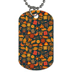 Pattern Background Ethnic Tribal Dog Tag (one Side)