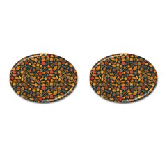 Pattern Background Ethnic Tribal Cufflinks (oval) by Amaryn4rt