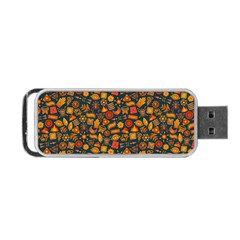 Pattern Background Ethnic Tribal Portable Usb Flash (one Side) by Amaryn4rt