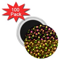 Flowers Roses Floral Flowery 1 75  Magnets (100 Pack)  by Amaryn4rt