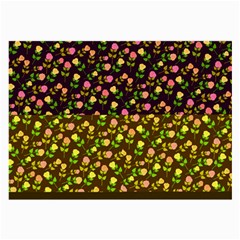 Flowers Roses Floral Flowery Large Glasses Cloth (2-side) by Amaryn4rt