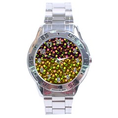 Flowers Roses Floral Flowery Stainless Steel Analogue Watch by Amaryn4rt