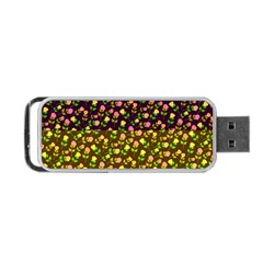 Flowers Roses Floral Flowery Portable Usb Flash (one Side) by Amaryn4rt