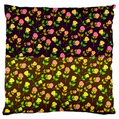 Flowers Roses Floral Flowery Standard Flano Cushion Case (two Sides) by Amaryn4rt