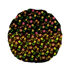 Flowers Roses Floral Flowery Standard 15  Premium Flano Round Cushions by Amaryn4rt