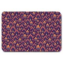 Abstract Background Floral Pattern Large Doormat  by Amaryn4rt