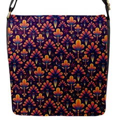 Abstract Background Floral Pattern Flap Messenger Bag (s) by Amaryn4rt