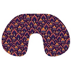 Abstract Background Floral Pattern Travel Neck Pillows by Amaryn4rt