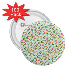 Flowers Roses Floral Flowery 2.25  Buttons (100 pack) 