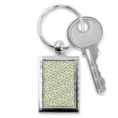 Flowers Roses Floral Flowery Key Chains (Rectangle) 