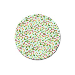 Flowers Roses Floral Flowery Magnet 3  (Round)