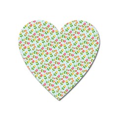 Flowers Roses Floral Flowery Heart Magnet