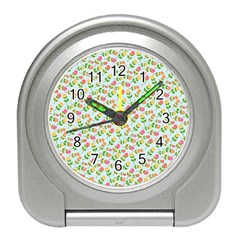 Flowers Roses Floral Flowery Travel Alarm Clocks