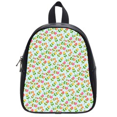 Flowers Roses Floral Flowery School Bags (small)  by Amaryn4rt