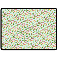 Flowers Roses Floral Flowery Fleece Blanket (Large) 