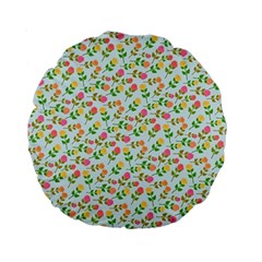 Flowers Roses Floral Flowery Standard 15  Premium Round Cushions by Amaryn4rt