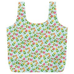 Flowers Roses Floral Flowery Full Print Recycle Bags (L) 