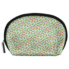 Flowers Roses Floral Flowery Accessory Pouches (Large) 