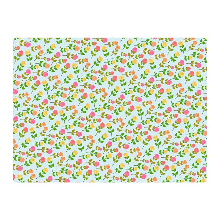 Flowers Roses Floral Flowery Double Sided Flano Blanket (Mini) 