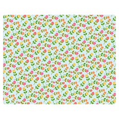 Flowers Roses Floral Flowery Double Sided Flano Blanket (Medium) 