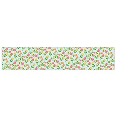 Flowers Roses Floral Flowery Flano Scarf (Small)