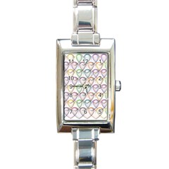 Valentine Hearts 3d Valentine S Day Rectangle Italian Charm Watch by Amaryn4rt